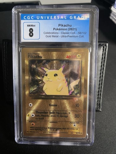 Cgc carte pikachu metallo - carte,