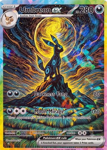 Umbreon custom holographic - umbreon,