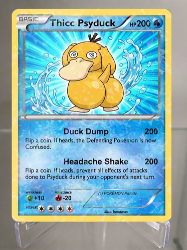 Pokemon inspired card thicc - pokemon,