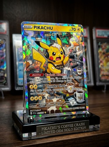 Pokemon inspired card barista - pokemon,