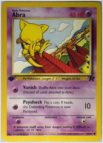 Abra team rocket 1st - abra,