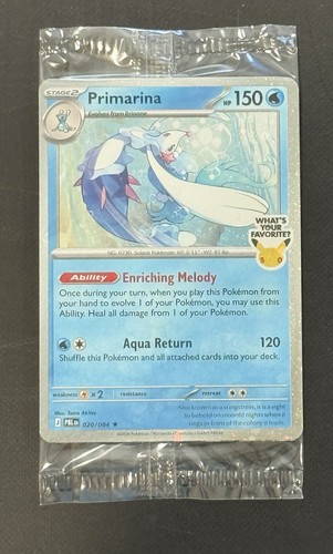 Pokemon tcg primarina 020 - primarina, 020/084