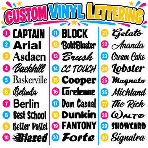 Custom text vinyl lettering - text,