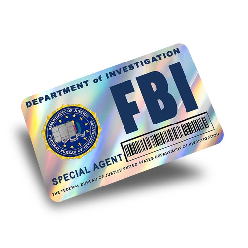 Fbi agent holographic credit - agent,