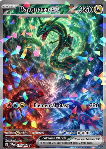 Rayquaza custom holographic - rayquaza,