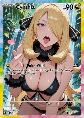 Cynthia pokemon holographic - cynthia,, pokemon-holographic