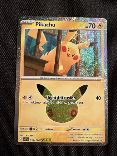 Pikachu 036 128 30th - 036/128,