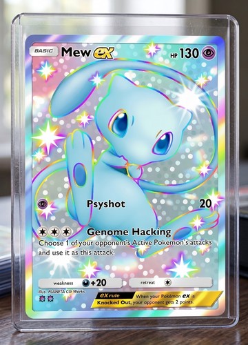 Shiny mew holographic - shiny, ex