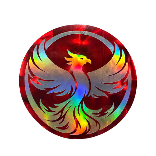 Red phoenix bird sticker - red,